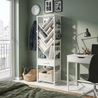 4-Shelf Tree Bookshelf 24.1-Inch Retro Floor Standing Bookcase