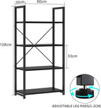 4-Tier Bookshelf 24 Inch Wood Bookcase with Open