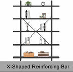 4 Tier Bookshelf Farmhouse Storage Bookcases Modern Shelf