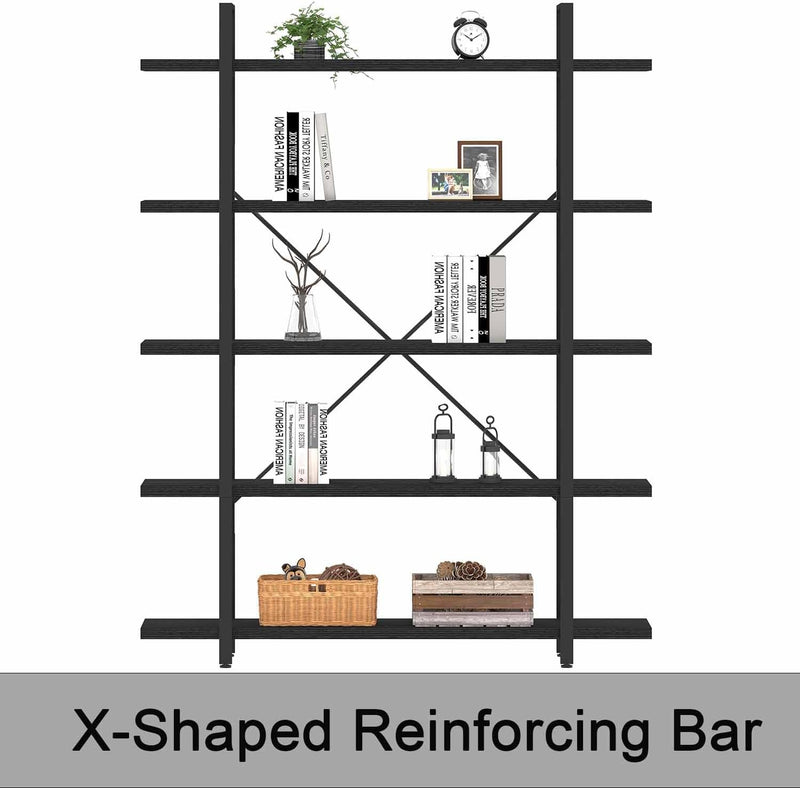 4 Tier Bookshelf Farmhouse Storage Bookcases Modern Shelf