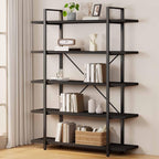 4 Tier Bookshelf Farmhouse Storage Bookcases Modern Shelf