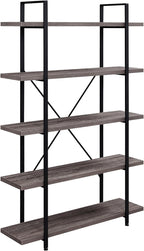 4 Tier Bookshelf Farmhouse Storage Bookcases Modern Shelf