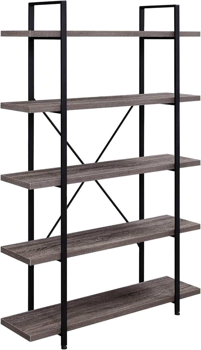 4 Tier Bookshelf Farmhouse Storage Bookcases Modern Shelf