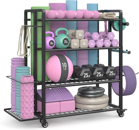 4-Tier Dumbbell Rack Stand Only Adjustable Weight