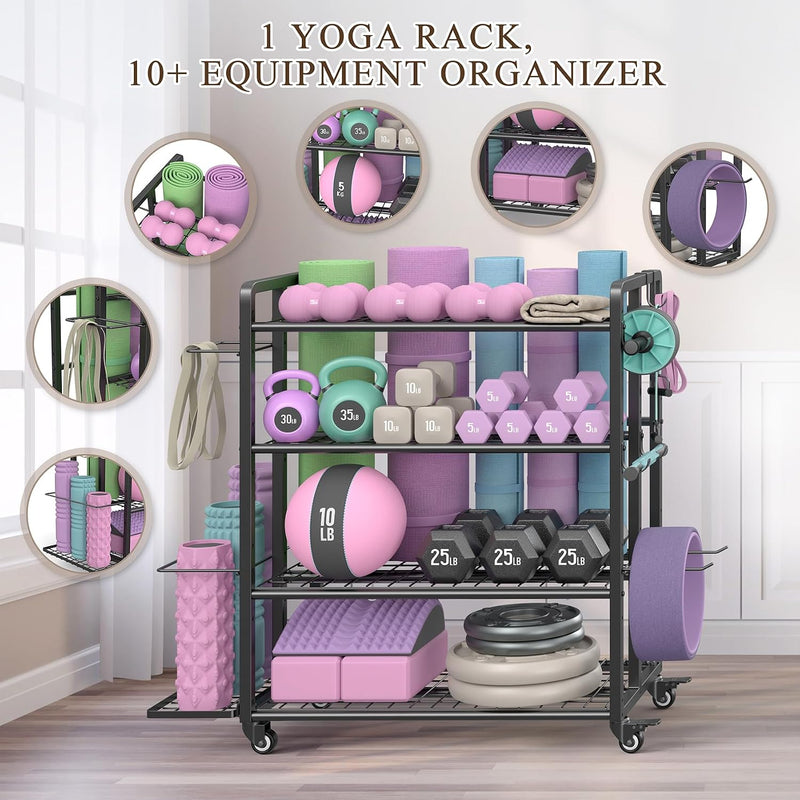 4-Tier Dumbbell Rack Stand Only Adjustable Weight