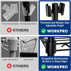 4-Tier Metal Shelving Unit with 4 Hooks Height