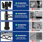 4-Tier Metal Storage Shelving Unit with Hooks