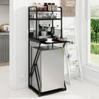 4-Tier Mini Fridge Stand with Space Coffee Bar