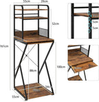 4-Tier Mini Fridge Stand with Space Coffee Bar