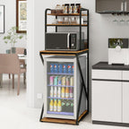 4-Tier Mini Fridge Stand with Space Coffee Bar