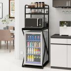 4-Tier Mini Fridge Stand with Space Coffee Bar