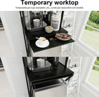 4-Tier Mini Fridge Stand with Space Coffee Bar