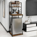 4-Tier Mini Fridge Stand with Space Coffee Bar