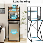 4-Tier Mini Fridge Stand with Space Coffee Bar