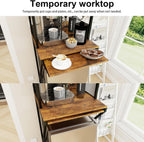 4-Tier Mini Fridge Stand with Space Coffee Bar