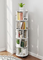 4-Tier Removable Rotating Bookshelf