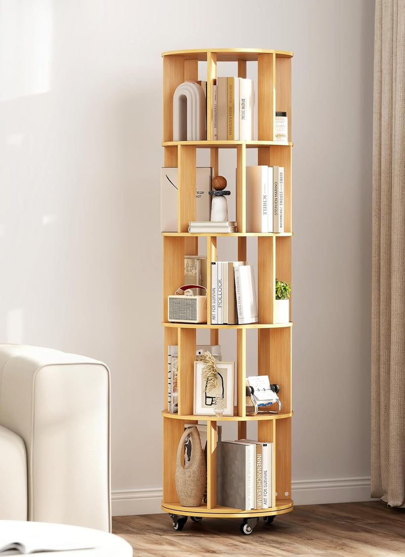 4-Tier Removable Rotating Bookshelf