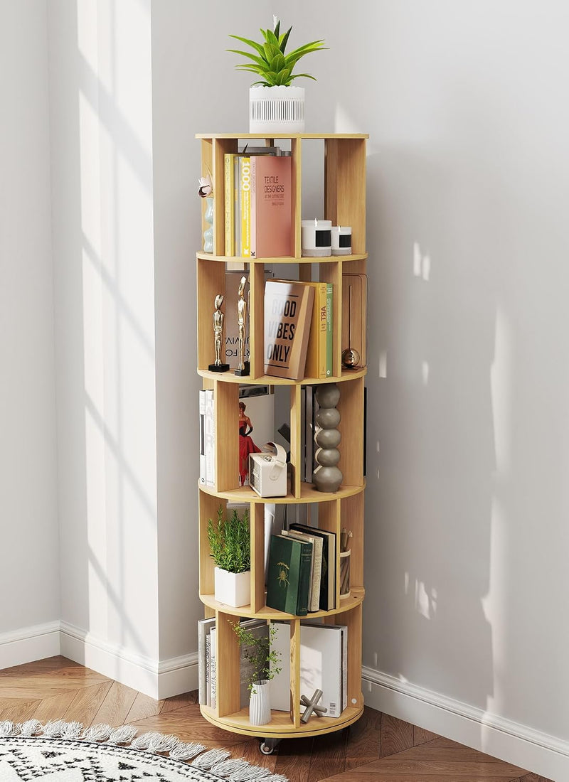 4-Tier Removable Rotating Bookshelf