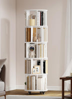 4-Tier Removable Rotating Bookshelf