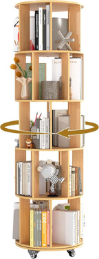4-Tier Removable Rotating Bookshelf