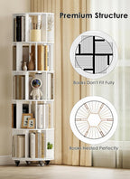 4-Tier Removable Rotating Bookshelf