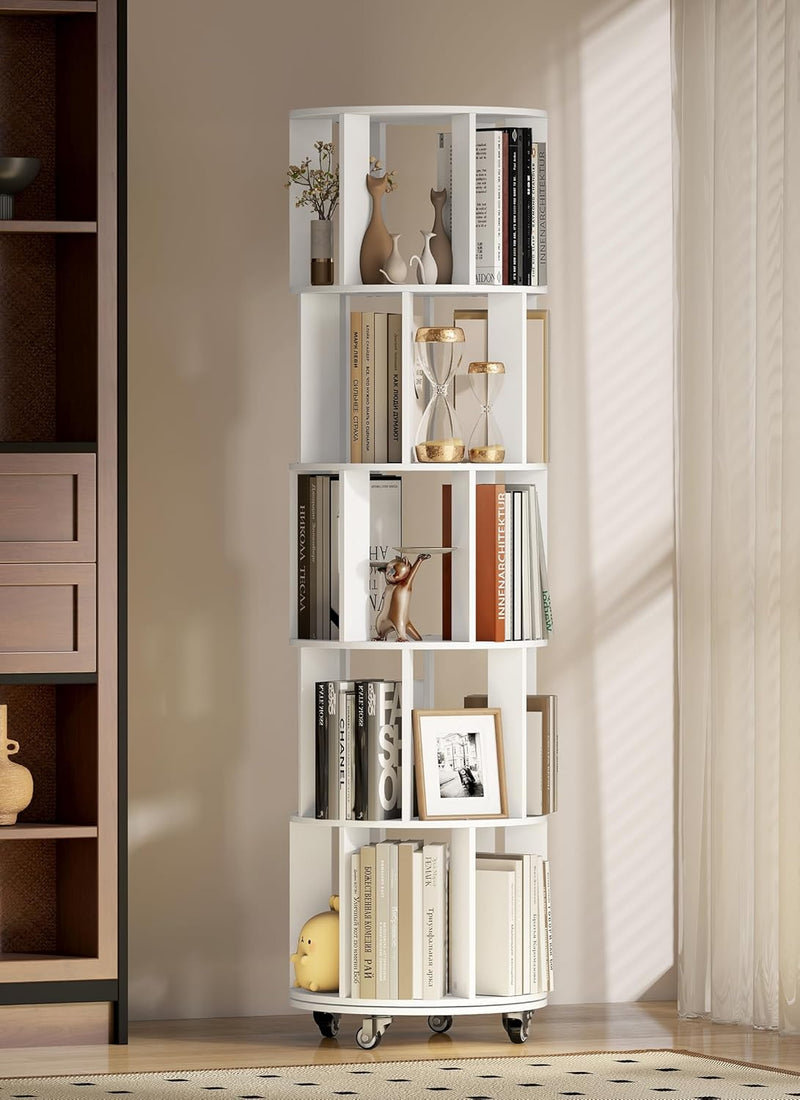 4-Tier Removable Rotating Bookshelf