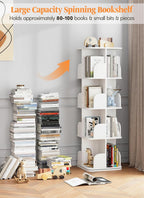 4-Tier Removable Rotating Bookshelf