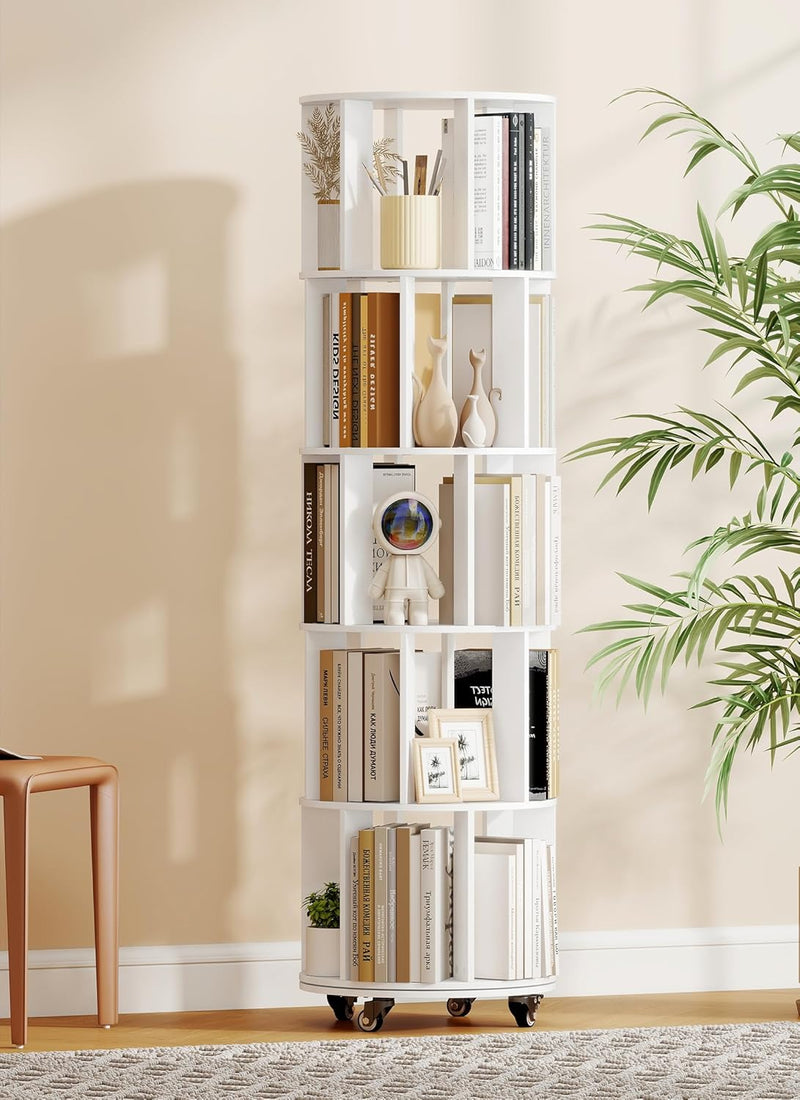 4-Tier Removable Rotating Bookshelf
