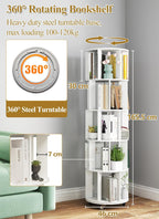 4-Tier Removable Rotating Bookshelf