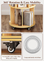 4-Tier Removable Rotating Bookshelf