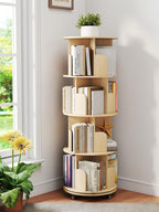 4-Tier Removable Rotating Bookshelf