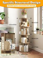 4-Tier Removable Rotating Bookshelf