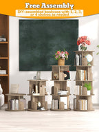 4-Tier Removable Rotating Bookshelf
