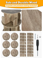 4-Tier Removable Rotating Bookshelf