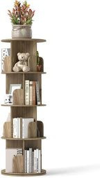 4-Tier Removable Rotating Bookshelf