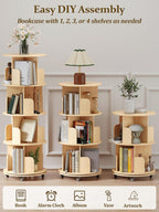 4-Tier Removable Rotating Bookshelf
