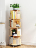 4-Tier Removable Rotating Bookshelf