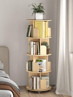 4-Tier Removable Rotating Bookshelf