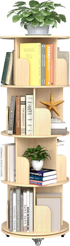 4-Tier Removable Rotating Bookshelf