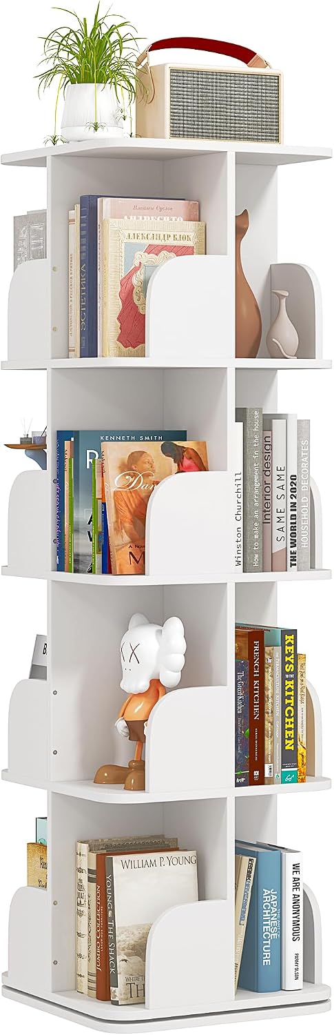 4-Tier Removable Rotating Bookshelf Kids