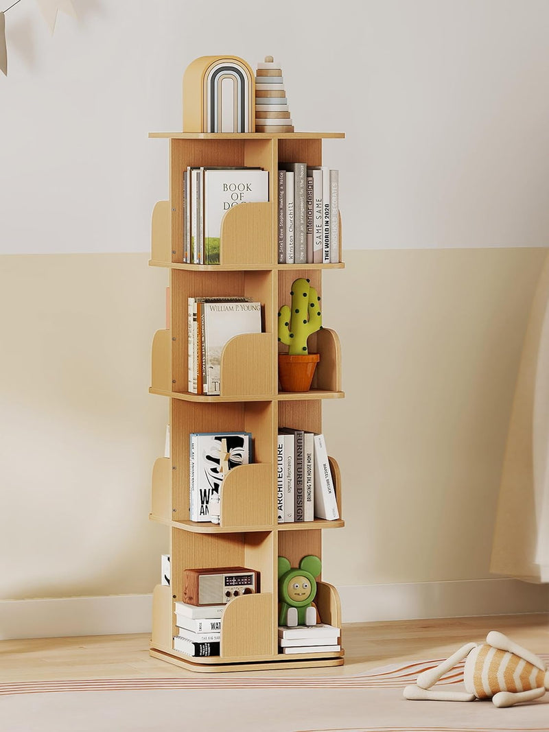 4-Tier Removable Rotating Bookshelf Kids