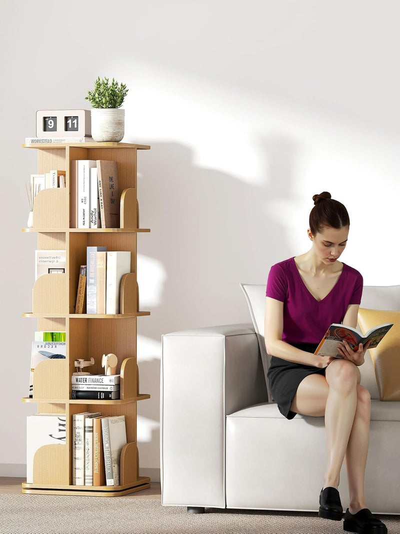 4-Tier Removable Rotating Bookshelf Kids