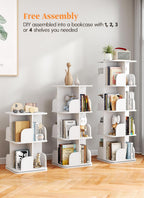 4-Tier Removable Rotating Bookshelf Kids