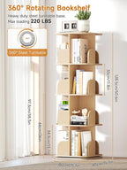 4-Tier Removable Rotating Bookshelf Kids