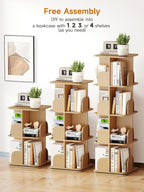 4-Tier Removable Rotating Bookshelf Kids
