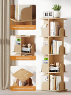 4-Tier Removable Rotating Bookshelf Kids