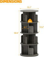4 Tier Rotating Bookshelf 360 Display Spinning Bookcase