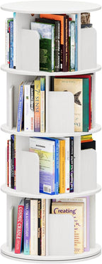 4 Tier Rotating Bookshelf 360 Display Spinning Bookcase