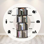 4 Tier Rotating Bookshelf 360 Display Spinning Bookcase