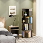 4 Tier Rotating Bookshelf 360 Display Spinning Bookcase
